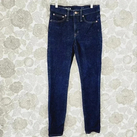 J. Crew Toothpick Dark wash High Rise Skinny Jeans 27 - Picture 1 of 9